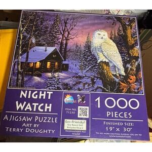 SunsOut 1000 Piece Jigsaw Puzzle Sealed Night Watch by Terry Doughty 71230 Owl